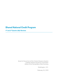 Shared National Credits 2022 Cover Image